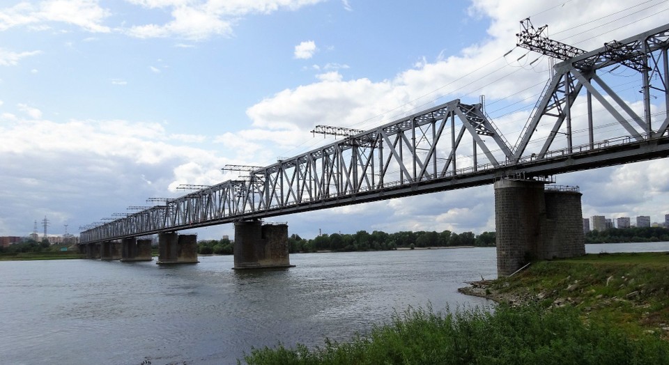 Russia - Novosibirsk - Bridge over the river Ob