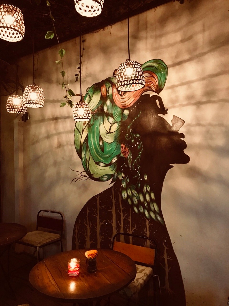 Indonesia - Sanur - Beautiful street art at our restaurant