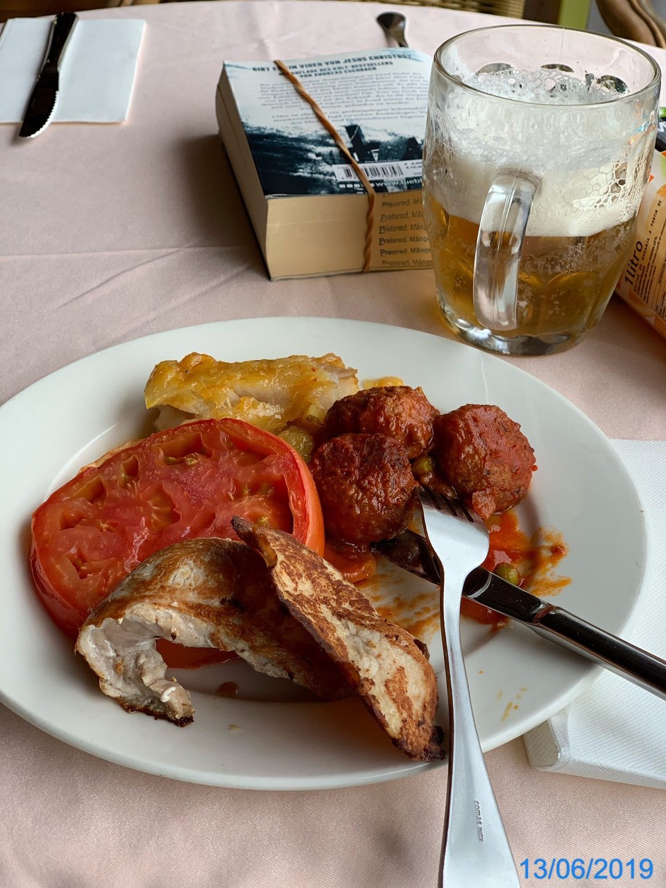 Spanien - Puerto de la Cruz - Mein Abendessen. Der Fisch war nix. 