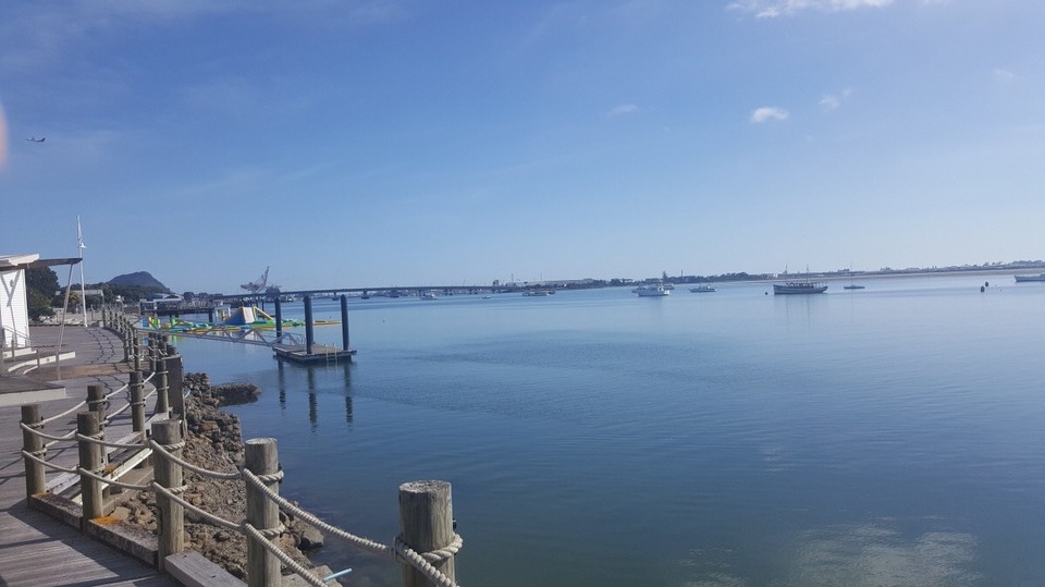 Neuseeland - Tauranga - Die promenade in der Innenstadt von Tauranga.