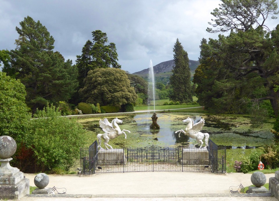 Ireland - Enniskerry - The winged horses, which form part of the family coat of arms were made in Berlin in 1869.