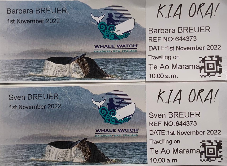 Neuseeland - Kaikōura - Wir haben uns noch einen Traum erfüllt und sind 180 km Richtung Norden aufgebrochen.
Unseren Traum könnt ihr in den nächsten Bildern miterleben.