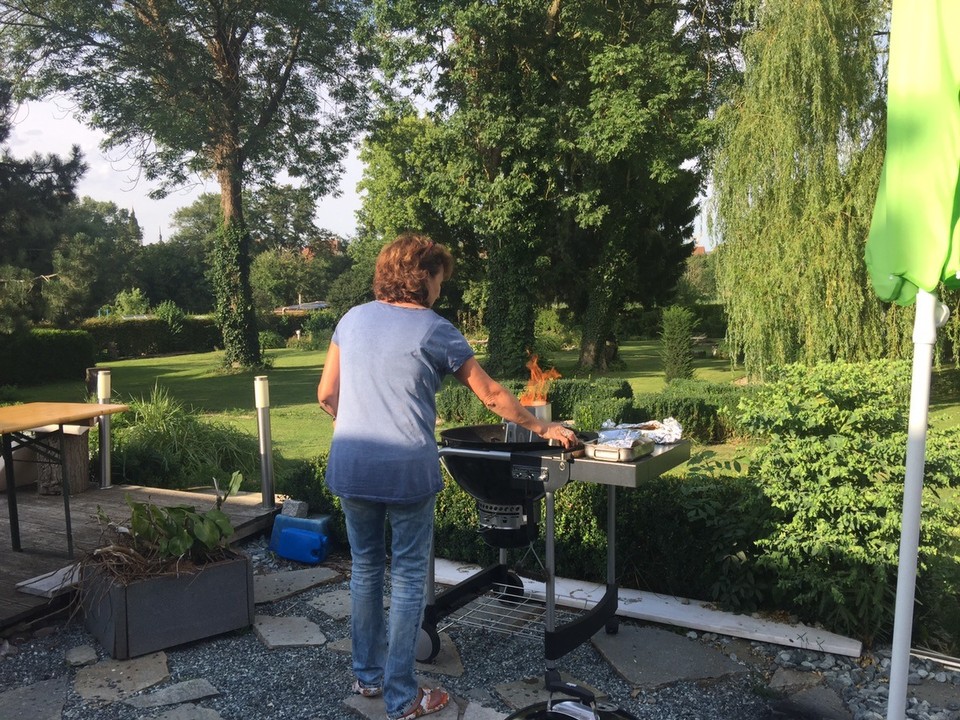 Germany - Endersbach - BBQ at Angelika's in Crailsheim. 