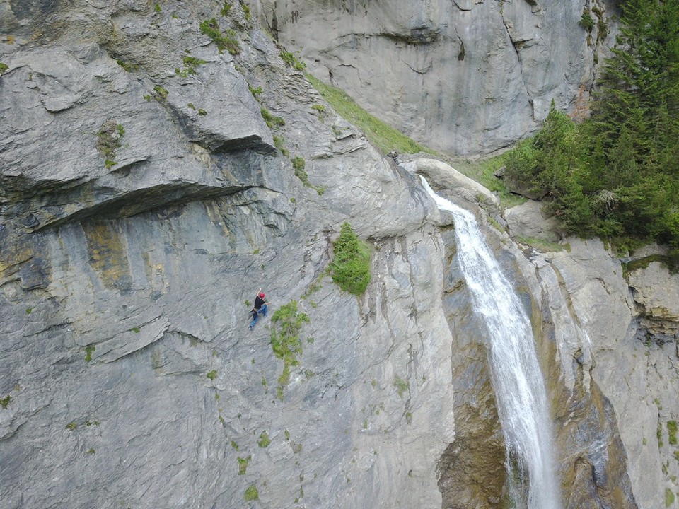 Schweiz - Kandersteg - Chris an der Wand.