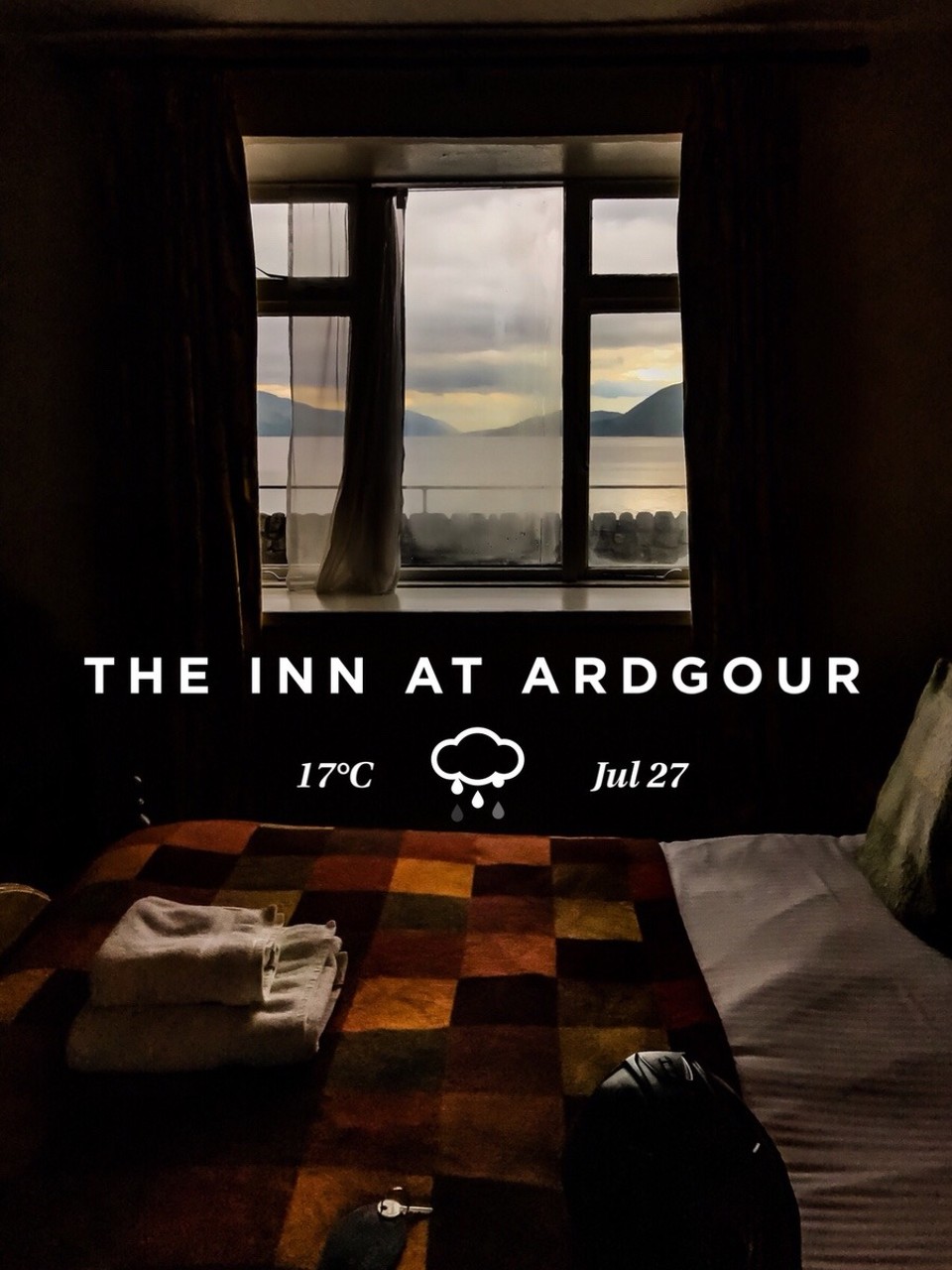 United Kingdom - Fort William - Man gönnt sich ja sonst nichts. Kurz vor dem ersten großen Guss komme ich trocken in mein Quartier.