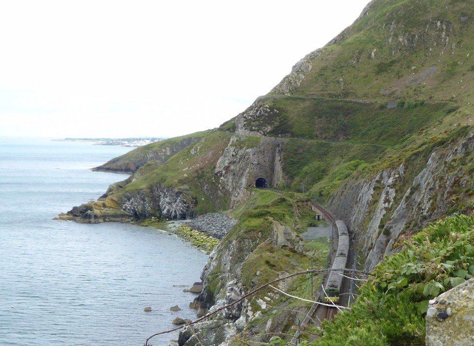 Ireland - Bray - There is now a mile long tunnel, built more recently because of erosion and destruction of the original track.