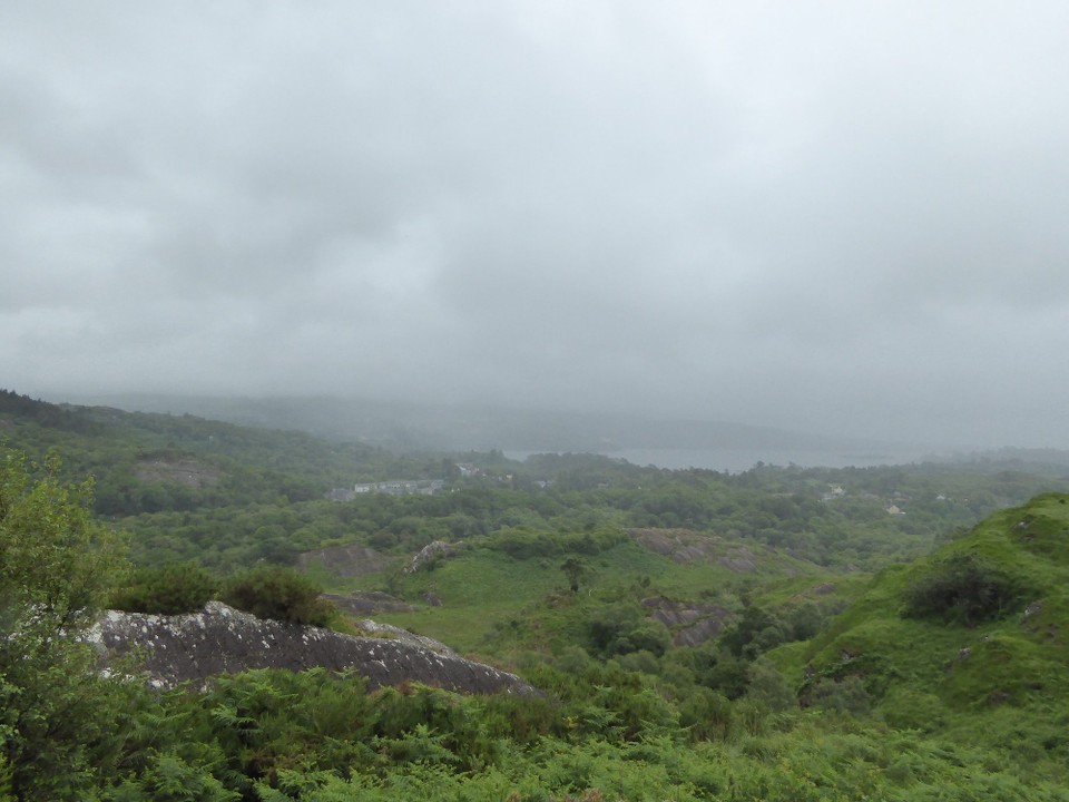 Ireland - Glengarriff - We climbed up to Lady Bantry’s View. A fantastic spot, but misty today. At one time the woods were part of Lord Bantry’s estate, but we’re handed over to the State in 1955 for forestry purposes. In 1991, however, the woods were designated as a Nature Reserve.