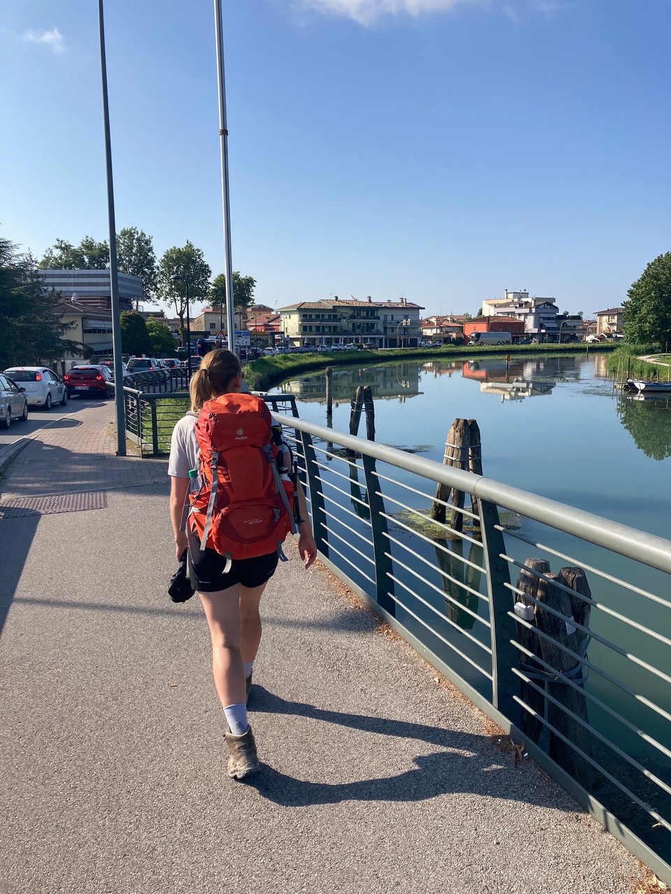 Italien - Cavallino-Treporti - Start in Jesolo, schon am Morgen 28 Grad