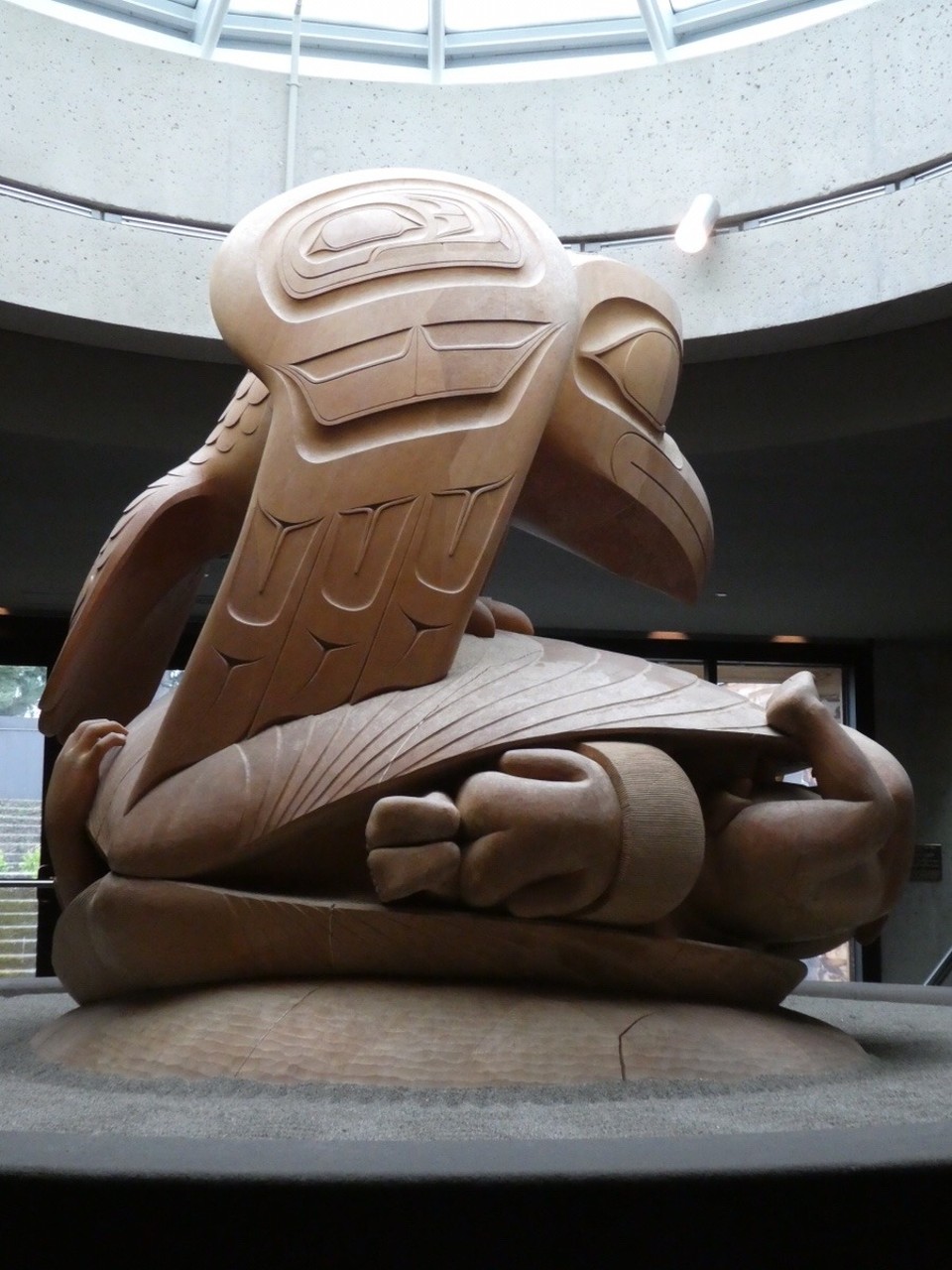 Canada - Vancouver - Bill Reid's carving of the Raven & the First Men in MOA