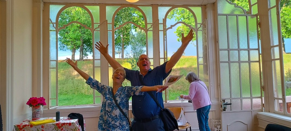 Italien - Lucca - Mary und Detlef zu Pavarotti