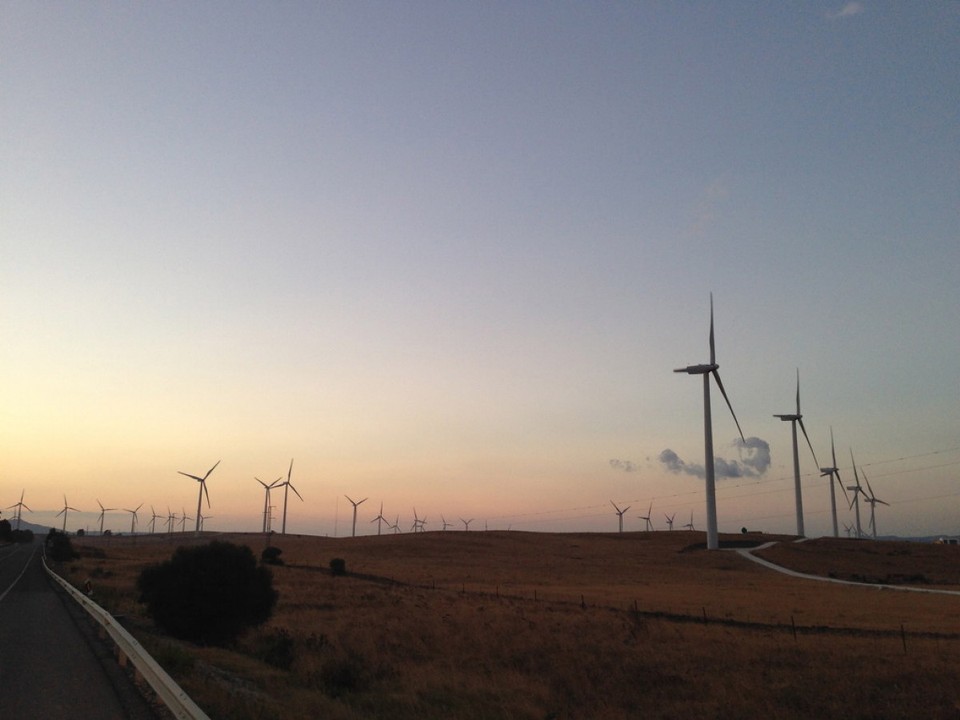 Spanien - Atlanterra - hunderte von Windrädern über viele Kilometer verteilt