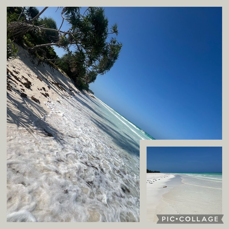 Tansania -  - Der gleiche Strand, jetzt bei Flut! 