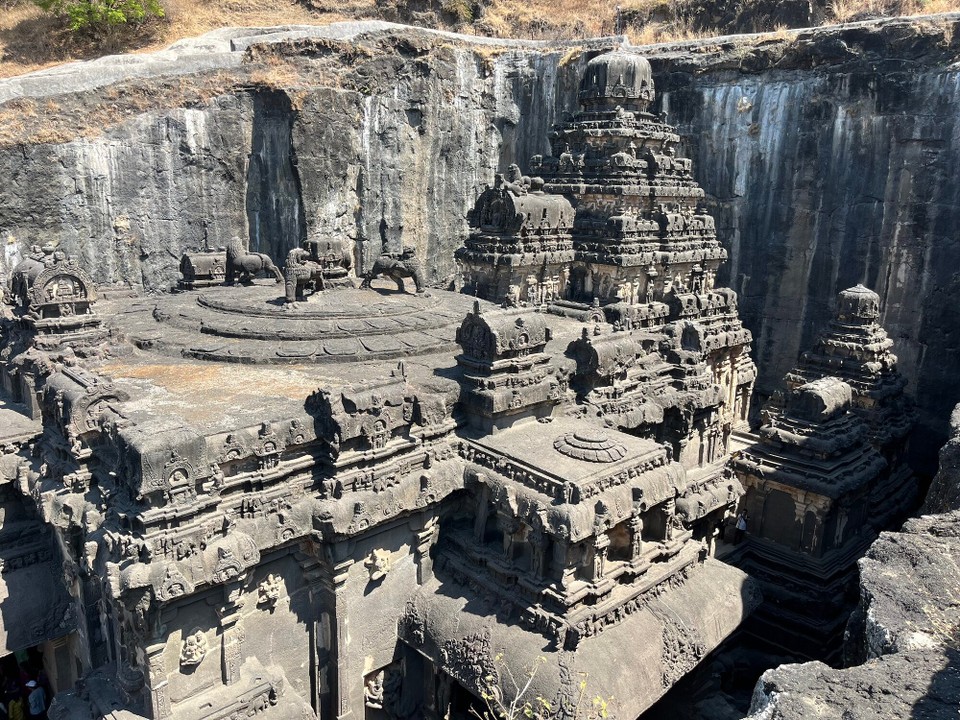 Indien - Ellora - Kailash Tempel von oben