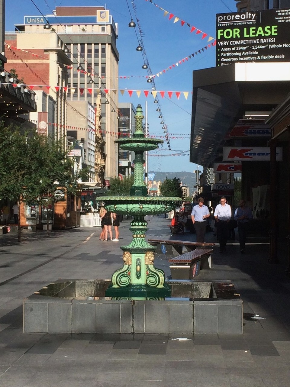 Australia - Adelaide - A little fountain on Hindley Street.