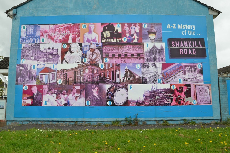Vereinigtes Königreich - Belfast - e vun de ville Murales am Shankhill Quartier