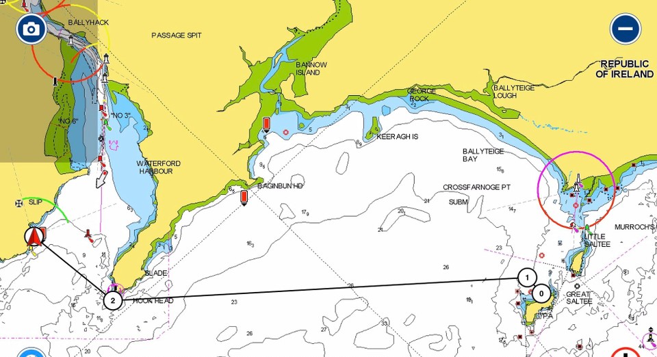 Ireland - Dunmore East - Our second destination was Dunmore East, 15 nautical miles from the Saltees, recommended by Kimberley and Alan.