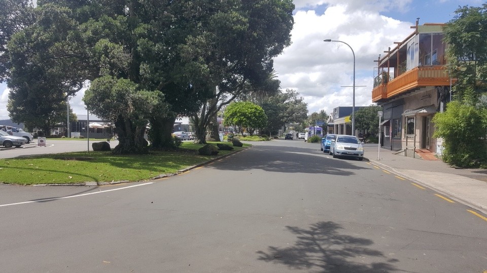 Neuseeland - Tamahere - Die Hauptstraße von Raglan.