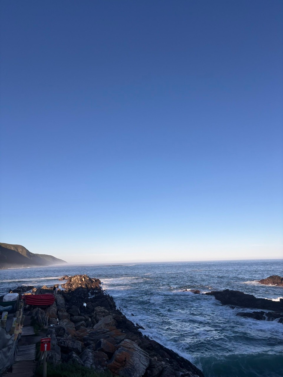 Südafrika - Kareedouw - Früh morgens zur Hängebrücke im tsitsikamma Nationalpark laufen 