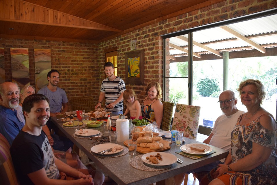 Australien - Byron Bay - Bei Pam (gleich rechts) zu Hause - ein toller Nachmittag!

