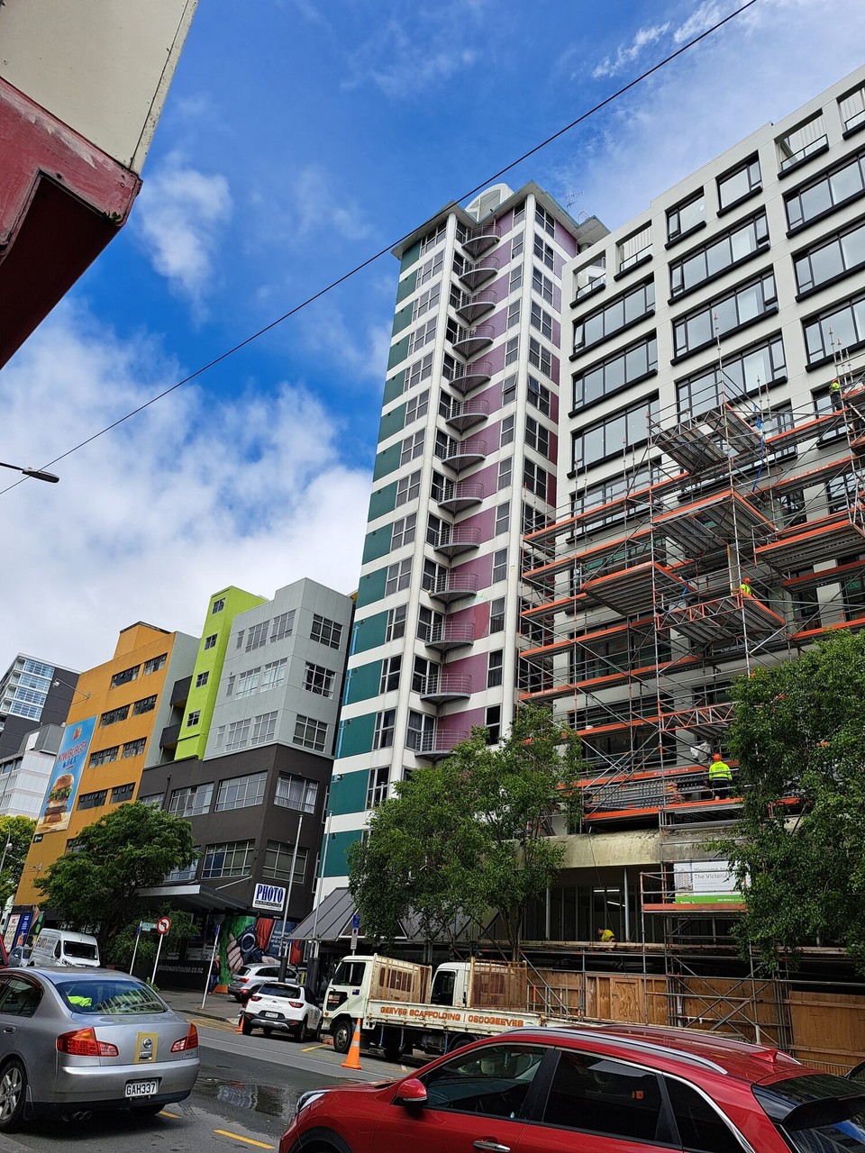 Neuseeland - Wellington - Im 15. Floor bin ich, mit Aussicht auf Wellington
