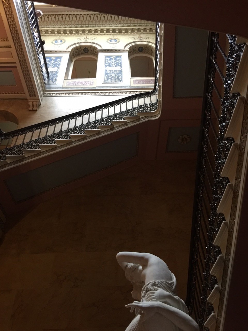  - United Kingdom, Cowes, Isle of Wight - Osborne House Main staircase. 