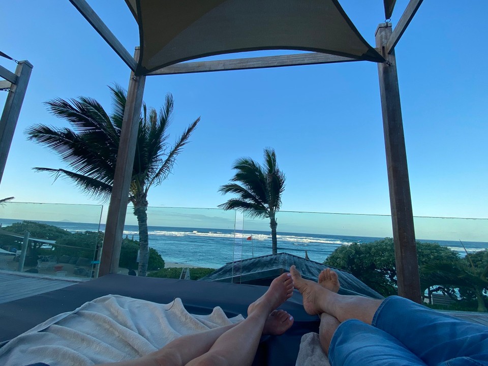 Mauritius -  - Tagesausklang auf der Hotelterrasse
