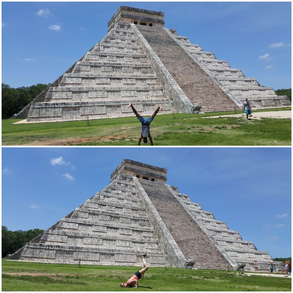 Mexiko - Valladolid - Wir haben eine Tagestour in die nahgelegenen Maya Stadt "Chichèn Itza" gemacht. Man kann dort zwar nicht auf die Pyramiden gehen jedoch ist das gesamte Gelände riesig groß und hat viele interessante Bauten und Geschichten. 