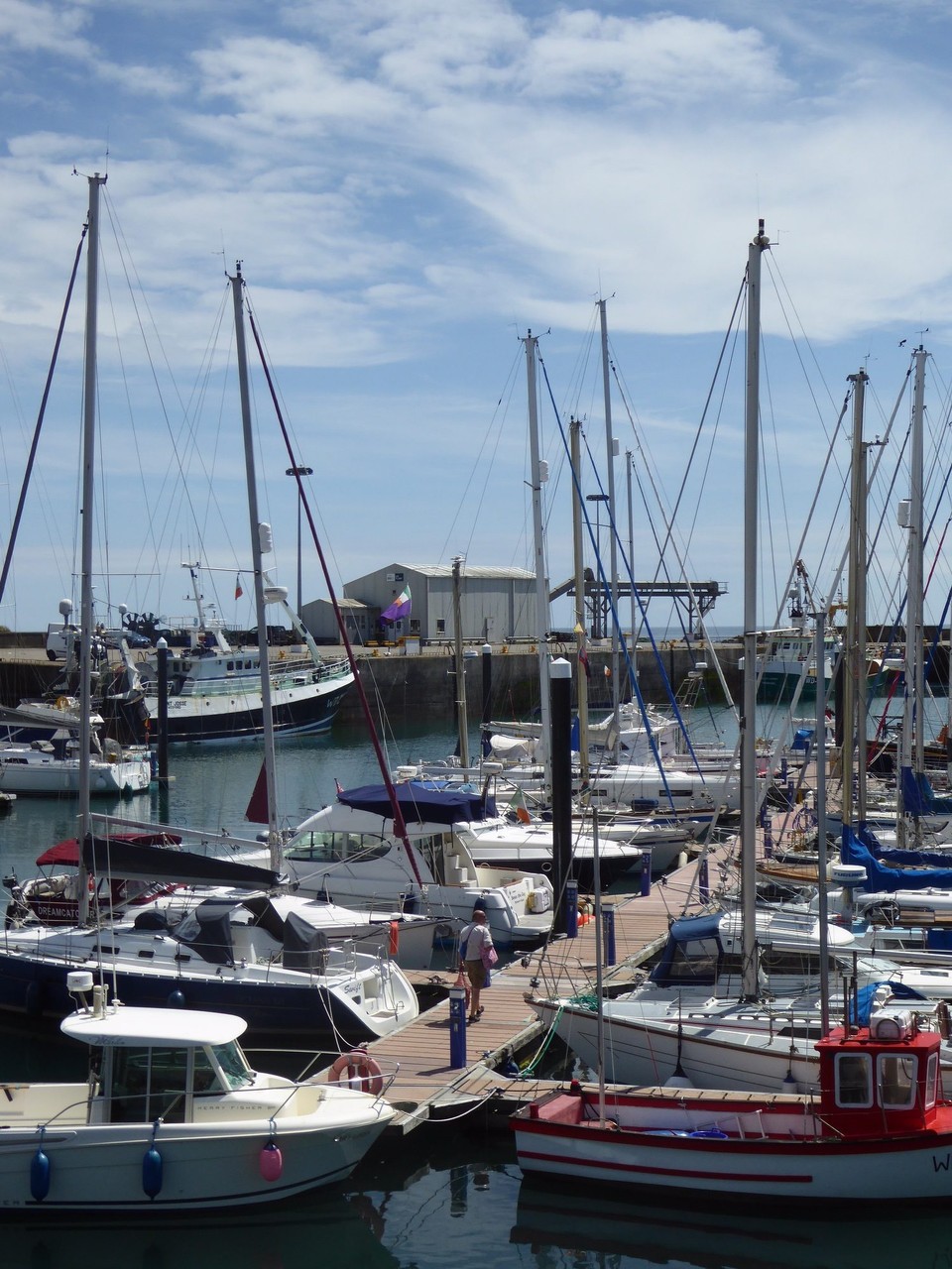 Ireland - Kilmore Quay - It is a friendly marina, but there is an ever present faint smell of fish, and the sound of a generator on board the fishing vessel.