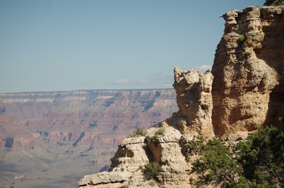 Vereinigte Staaten - Grand Canyon - Es gab gleich wunderbare Ausblicke ...