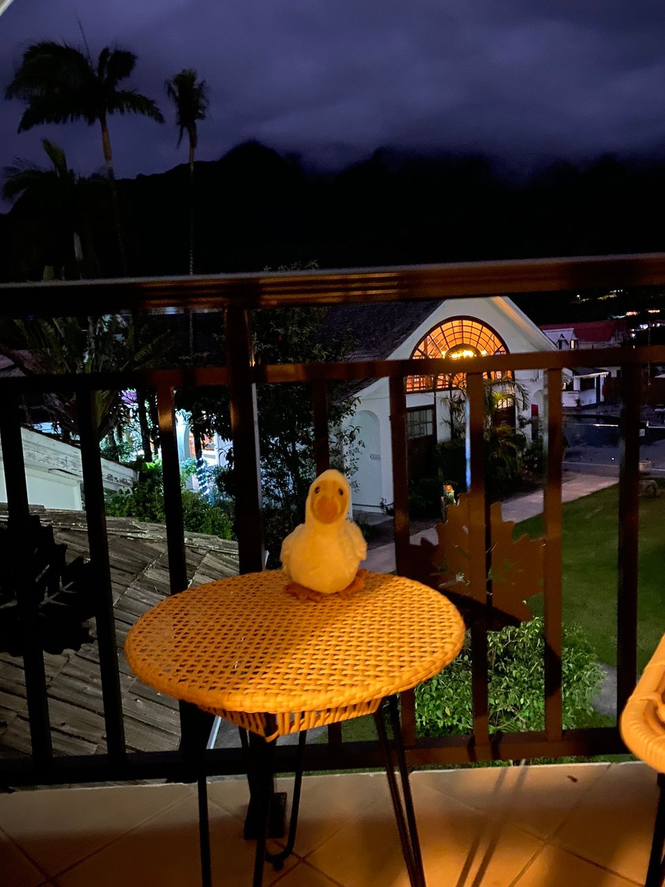 Réunion - Cilaos - Blick vom Balkon auf die Berge 