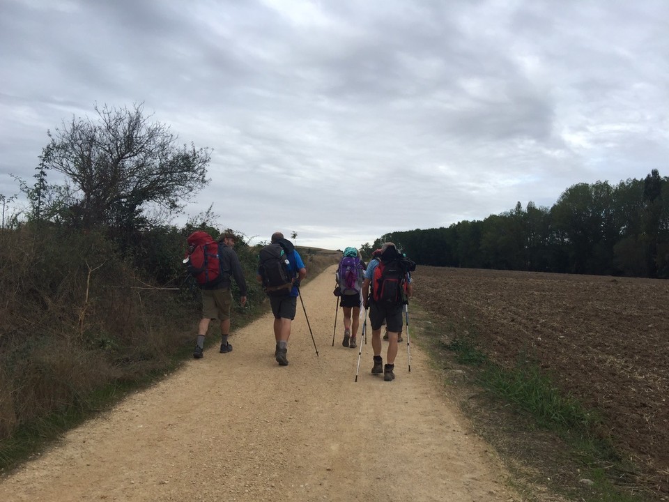 Spain - Belorado - Heading toward Tosantos with the Austrian group