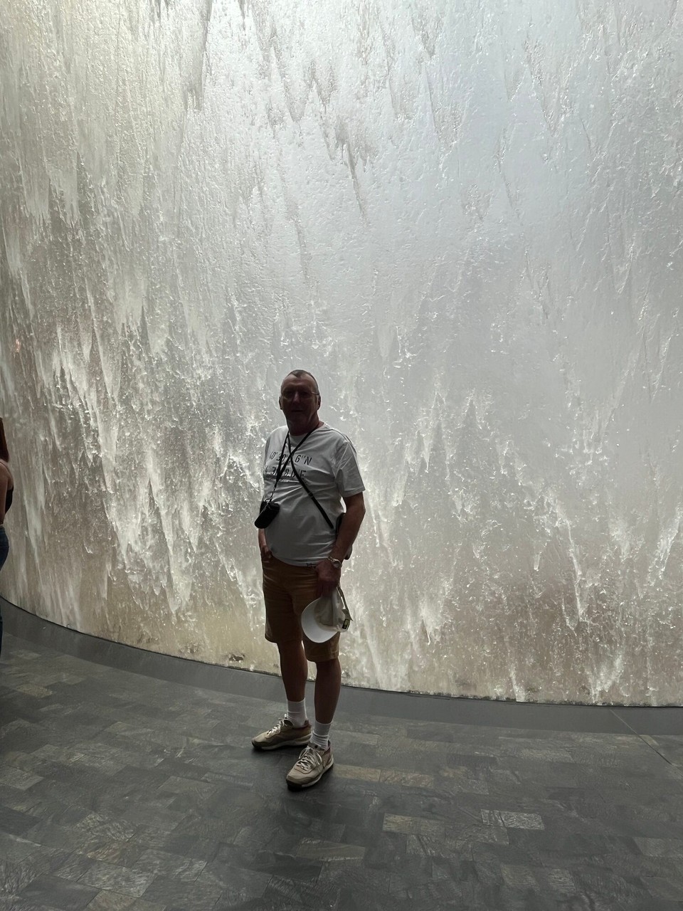 Singapur - Singapur - Wasserfall im Ubtergrund