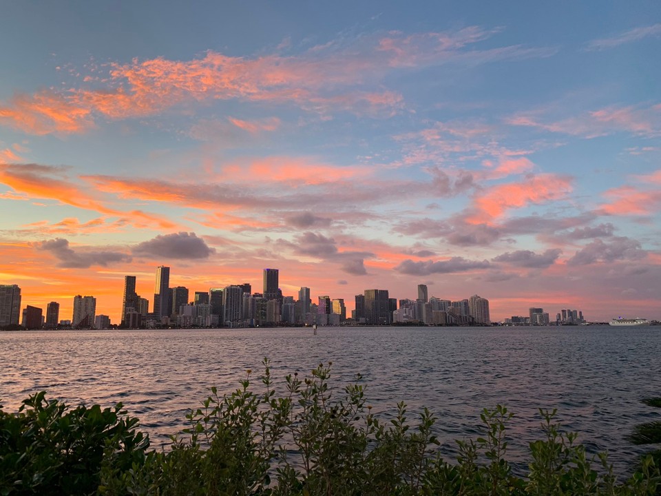 Vereinigte Staaten - Miami Beach - Blick auf Miami vom Rusty Pelican 👍