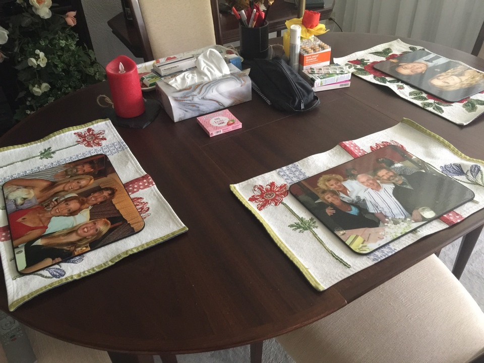 Germany - Bremen - Horst set the table with our photo placemats. 