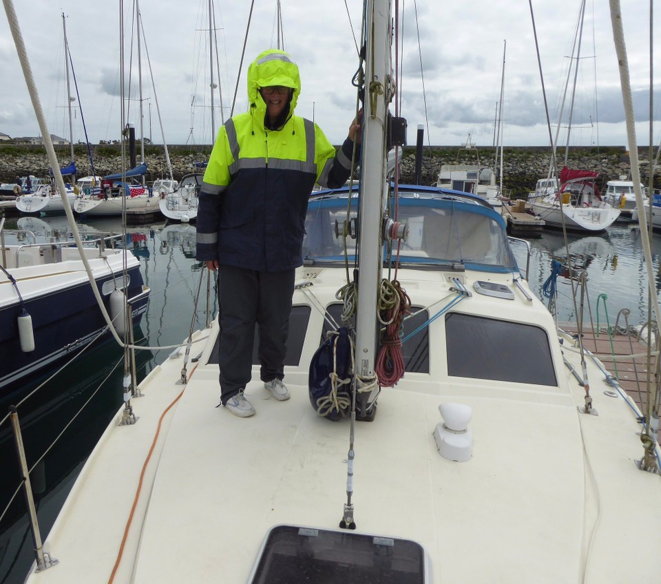 Ireland - Kilmore Quay - Summer sailing gear in Ireland. With the addition of a woolly hat under the hood and gloves.