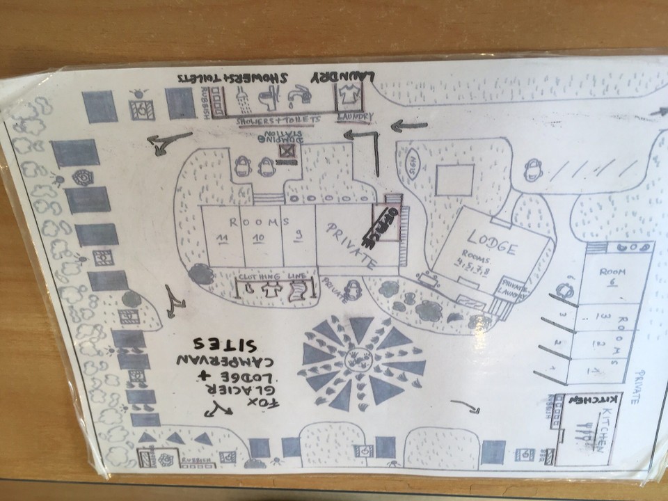 Neuseeland - Fox Glacier - In Fox Glacier übernachten wir im Camper in der Fox Glacier Lodge.