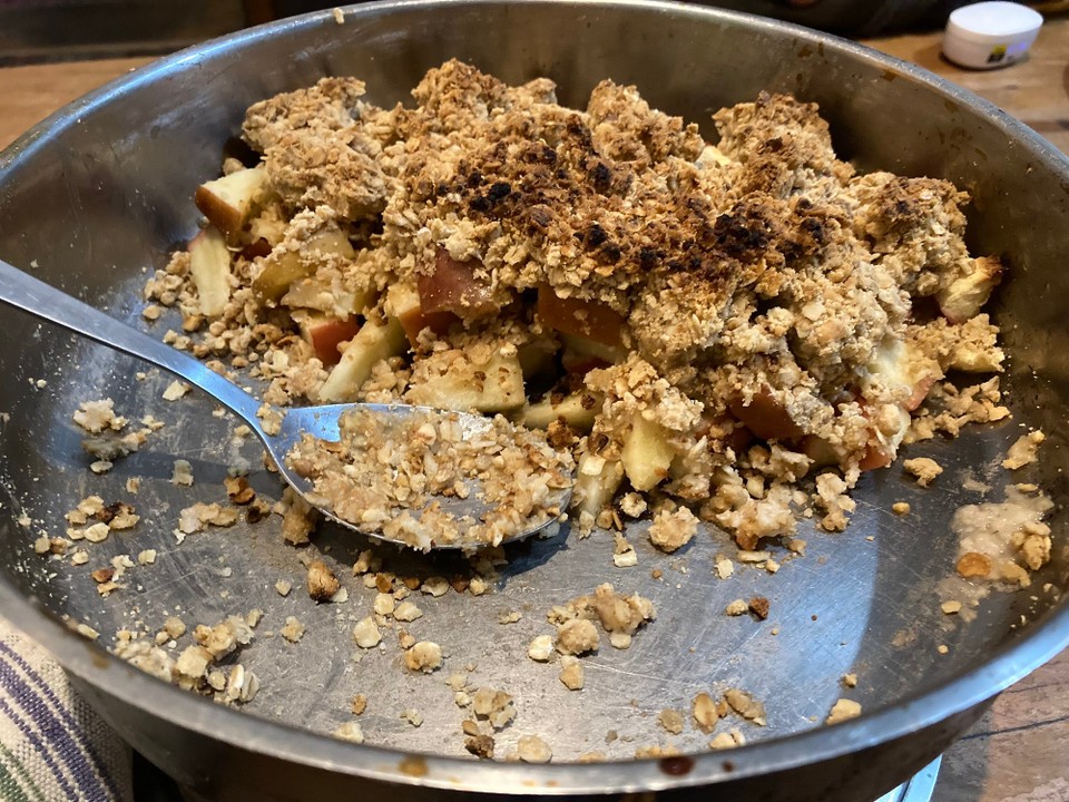 Neuseeland - Gisborne - Und zum Abschluss des Tages gibt es noch einen Apfelcrumble 🤤