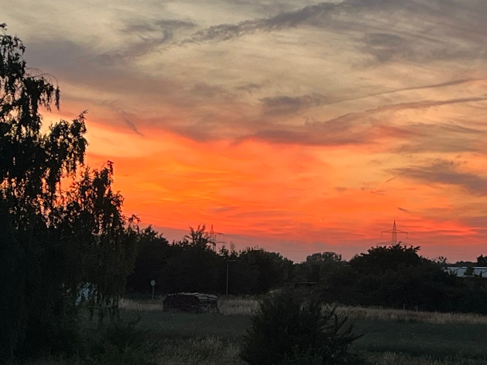 Kroatien - Varaždin - Sonnen Untergang vom Balkon zuhause!