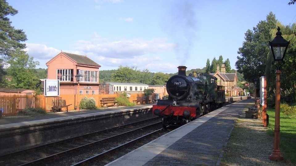 United Kingdom - Shifnal - Engine leaving the station north