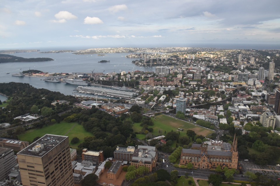 Australien - Elizabeth Bay - Da hinten ist unser Hotel :-)