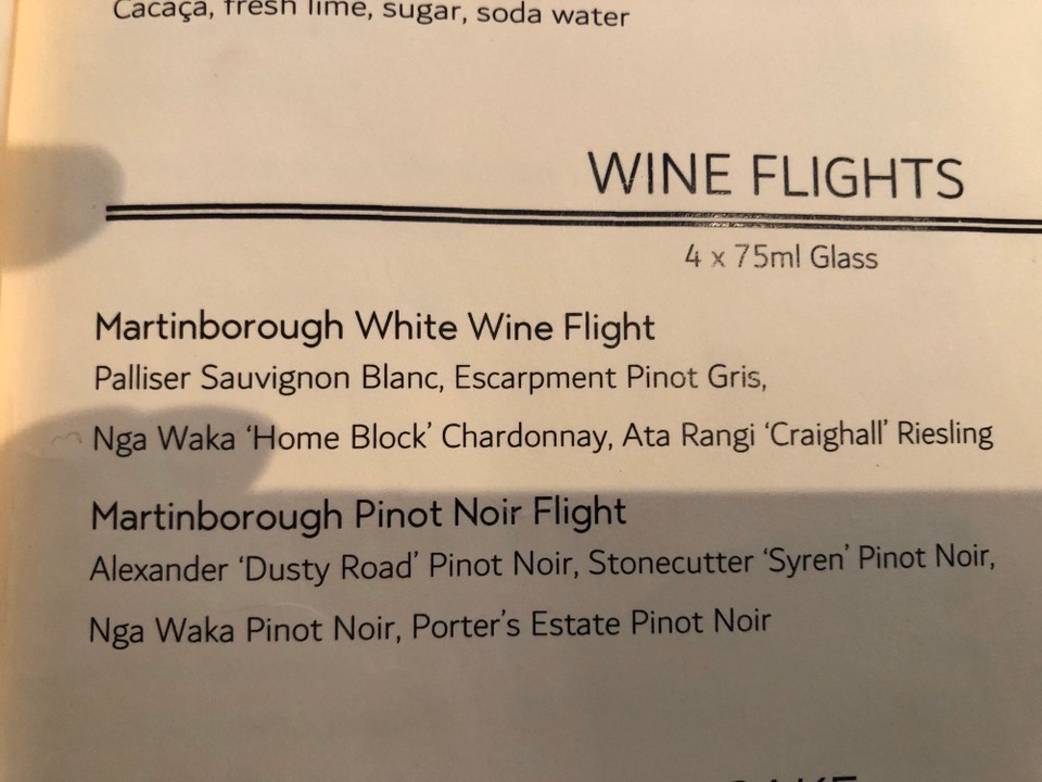 Neuseeland - Martinborough - Degustation von lokalen Weinen