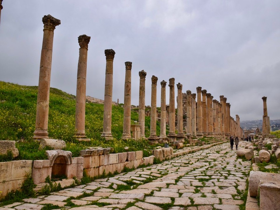 Jordanien - Jarash - Den Weg kann man nicht verfehlen, immer geradeaus.