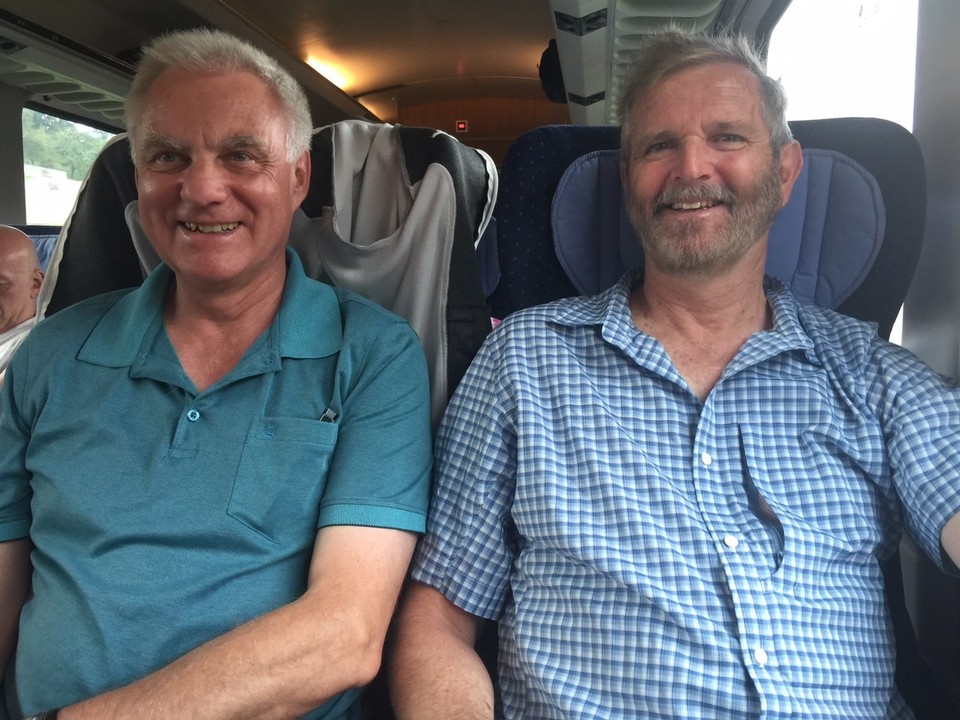 Germany - Ellwangen - On the train with Wolfgang. 