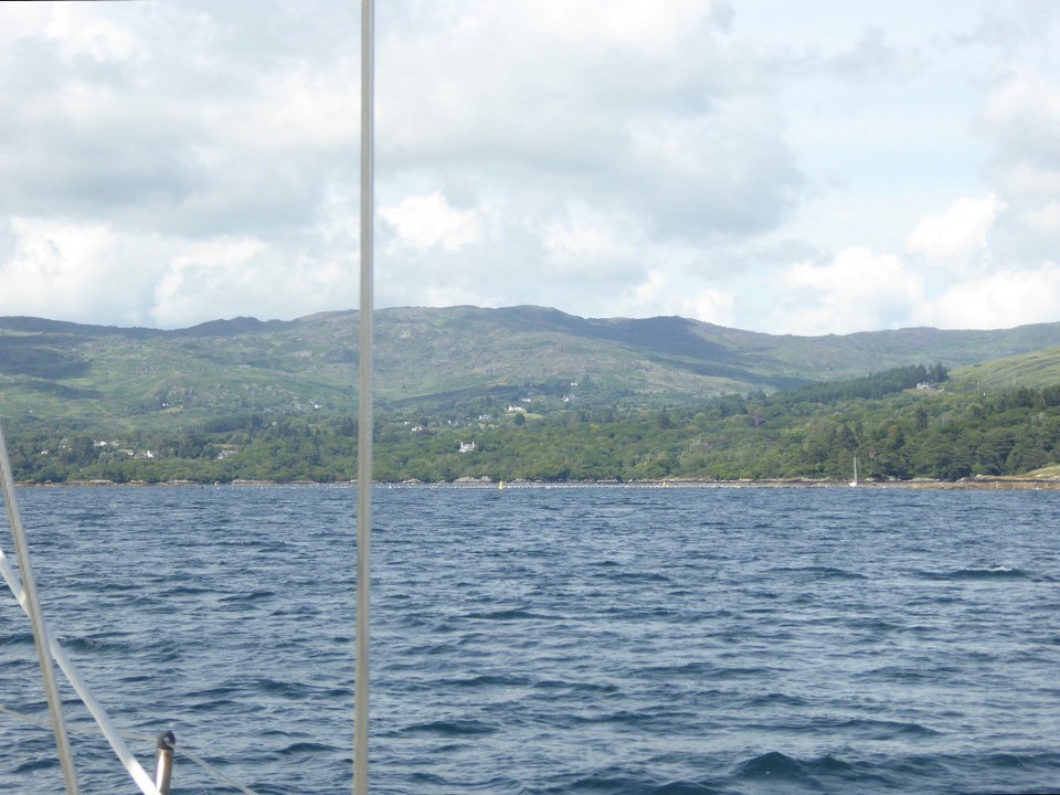 Ireland - Glengarriff - The increased wind meant we were able to put the sails up for the journey up Bantry Bay.