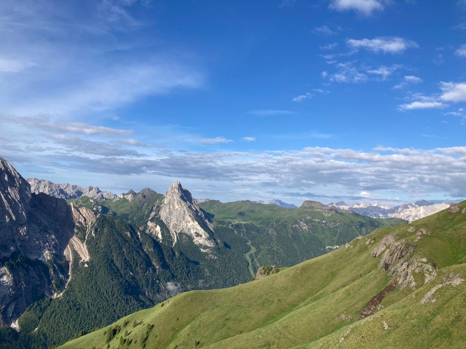Italien - Rocca Pietore - Blick zurück Richtung Rosengarten 