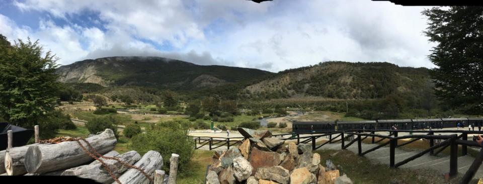 Argentina - Ushuaia - Across the valley from the train