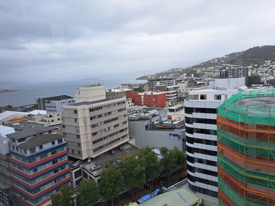 Neuseeland - Princess Beach - Sicht aus dem Hotelzimmer 15.Etage 