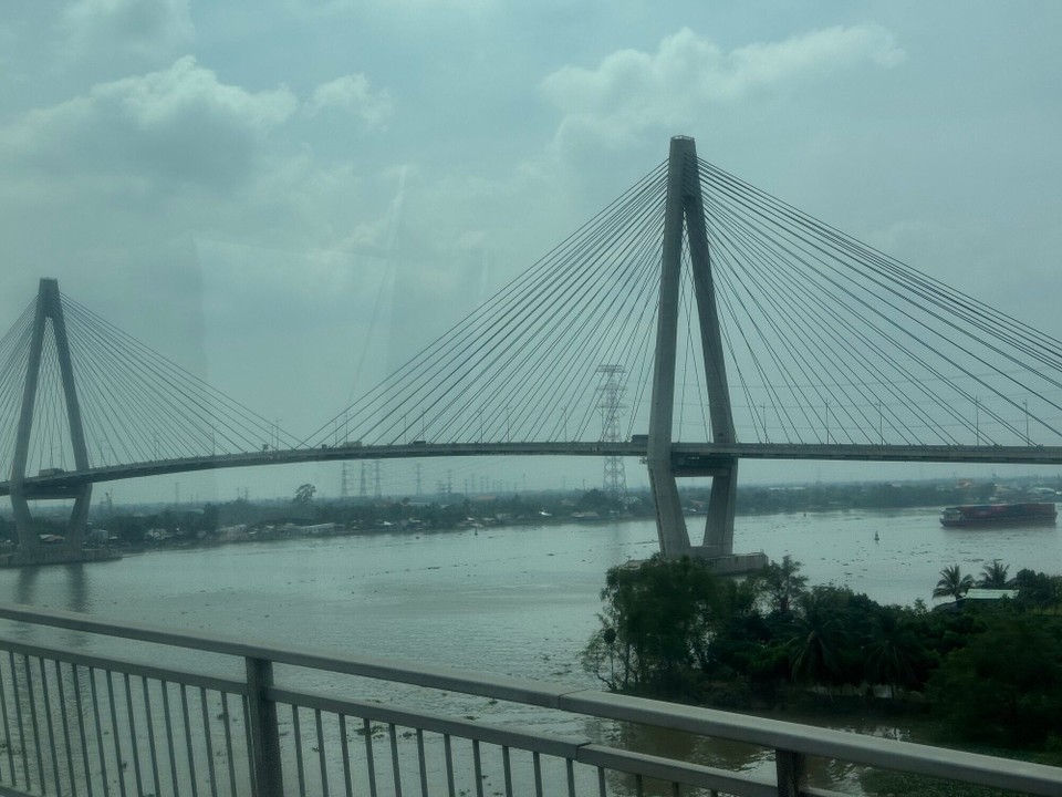 Vietnam - Can Tho - Crossing the bridge into Can Tho