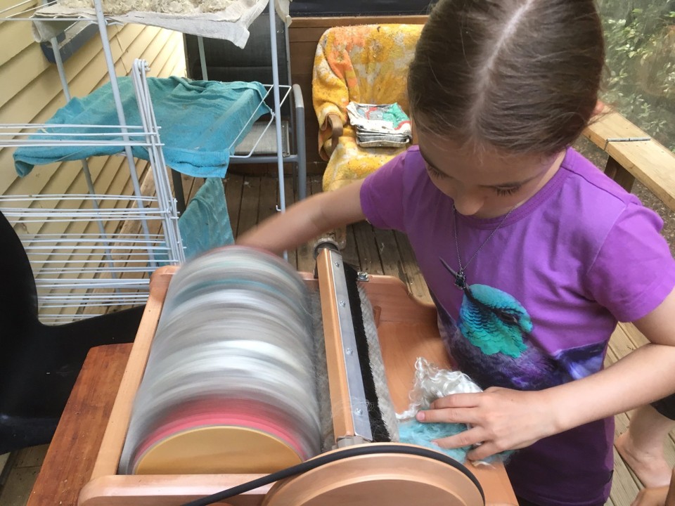 Neuseeland - Atiamuri - Wir haben gelernt wie aus wolle Faden wird 