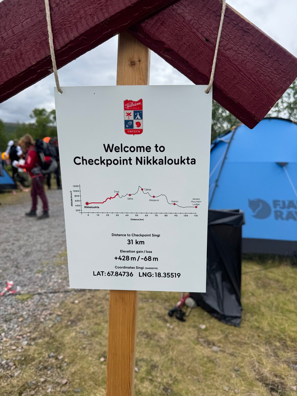 Schweden - Kiruna - Nikkaluokta,dem offiziellen Startpunkt